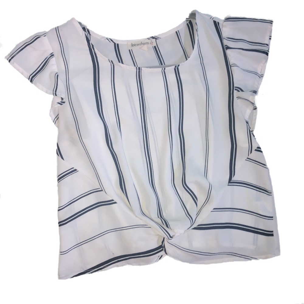 Black and white blouse